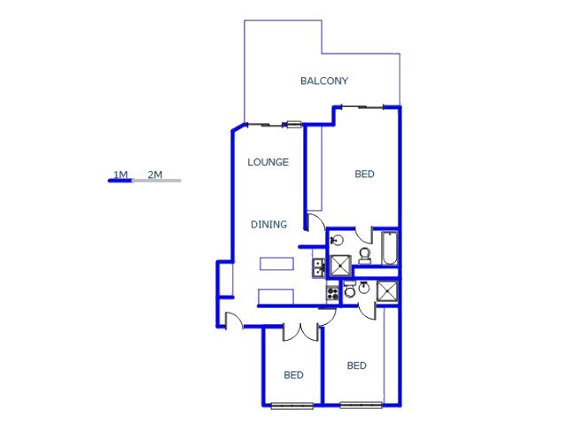Floor plan of the property in Illovo Beach