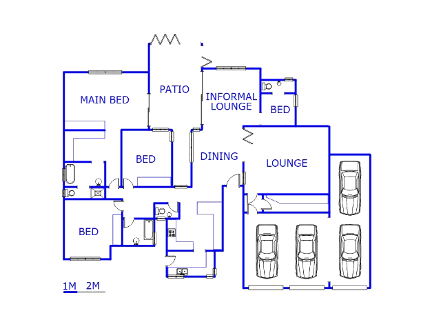 Floor plan of the property in Silver Lakes Golf Estate