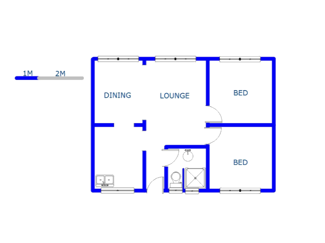 Floor plan of the property in Tongaat