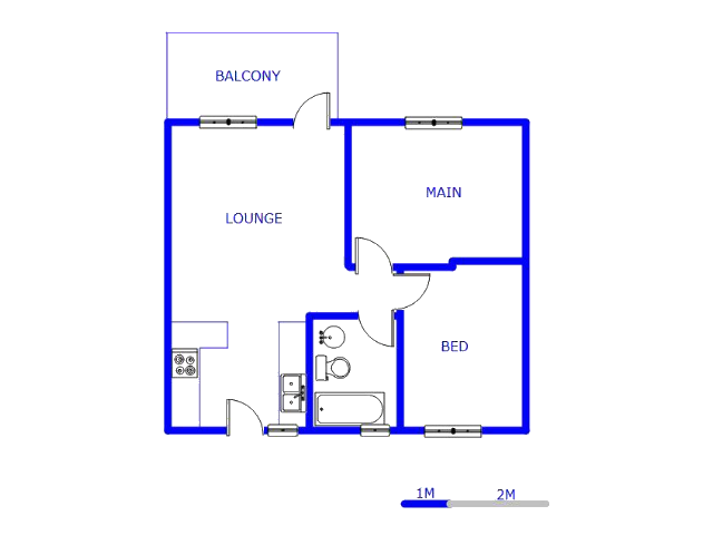 Floor plan of the property in Olifantsvlei