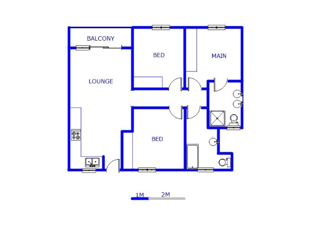 Floor plan of the property in North Riding A.H.