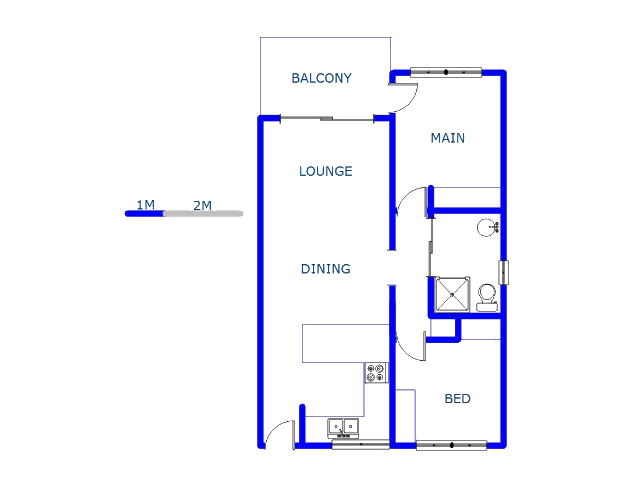 Floor plan of the property in Ballito