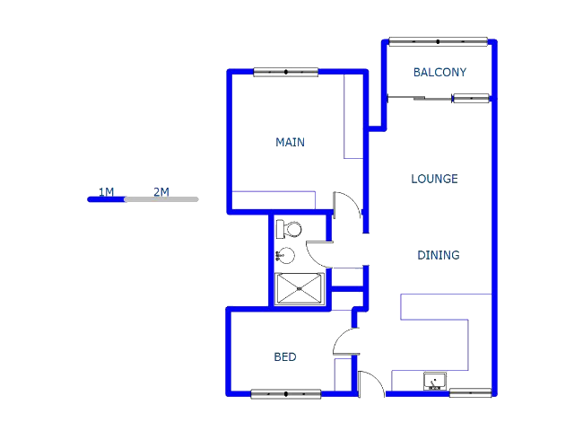 Floor plan of the property in South Beach