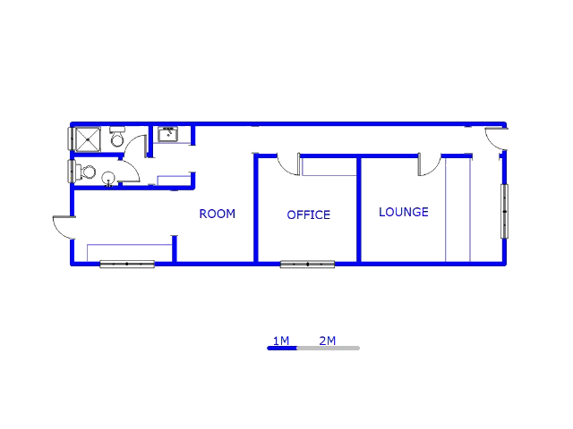 Floor plan of the property in Claremont (CPT)