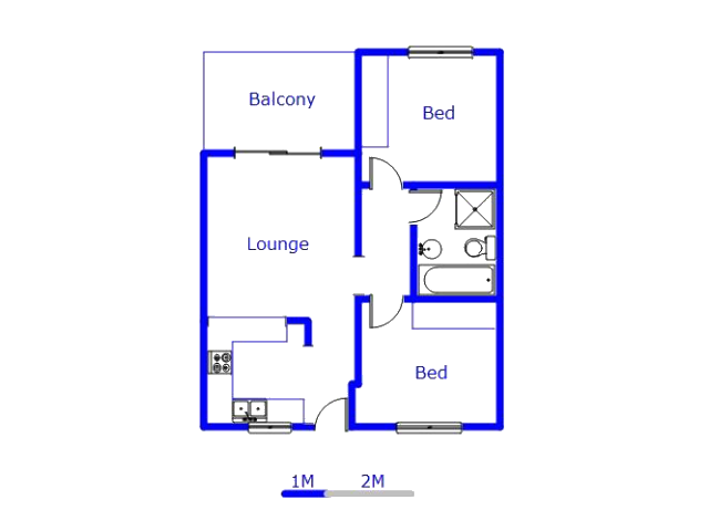 Floor plan of the property in Die Hoewes