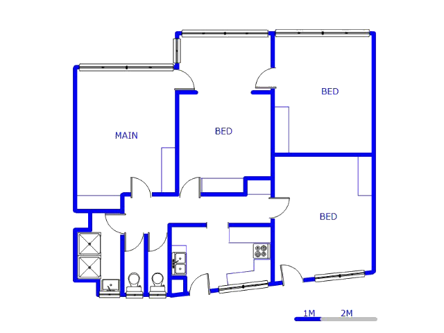 Floor plan of the property in Sunnyside