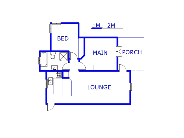 Floor plan of the property in Midrand