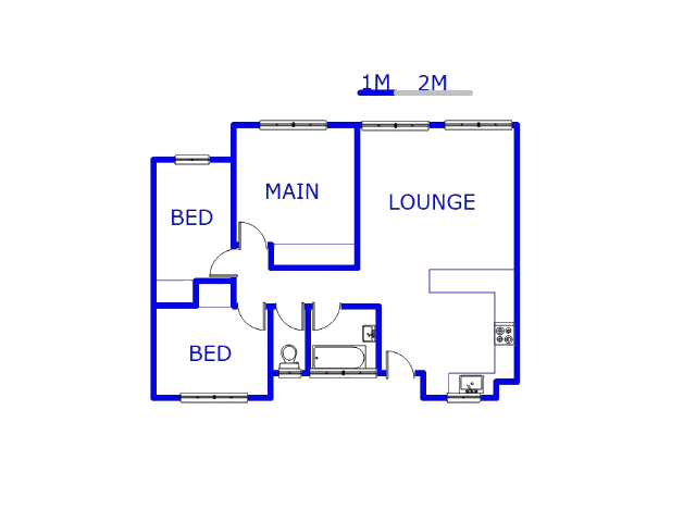 Floor plan of the property in Weltevreden Park