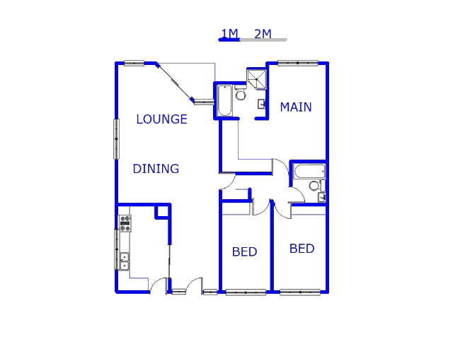 Floor plan of the property in Kelland