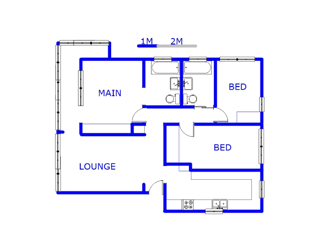 Floor plan of the property in South Beach