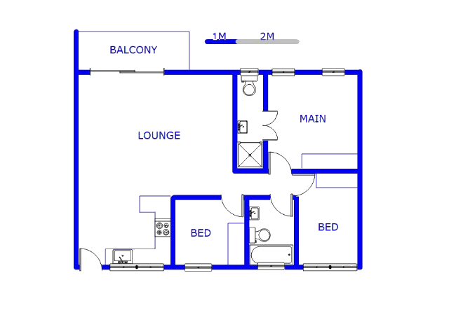 Floor plan of the property in Groblerpark