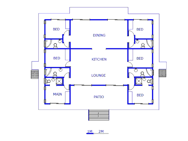 Floor plan of the property in Marina Beach