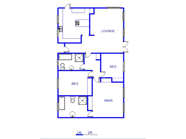 Floor plan of the property in Hurlingham