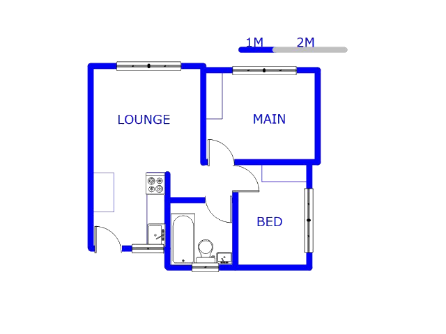 Floor plan of the property in Fleurhof