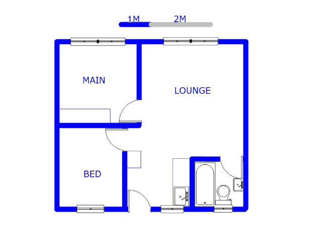 Floor plan of the property in Fleurhof