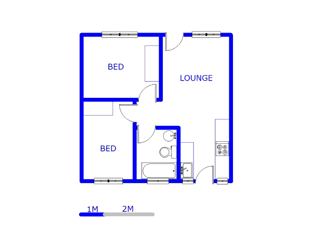 Floor plan of the property in Crystal Park