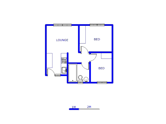 Floor plan of the property in Fleurhof