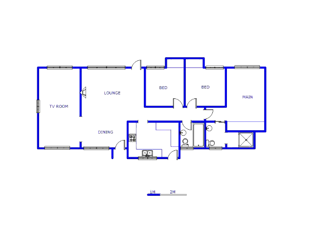 Floor plan of the property in Mayberry Park