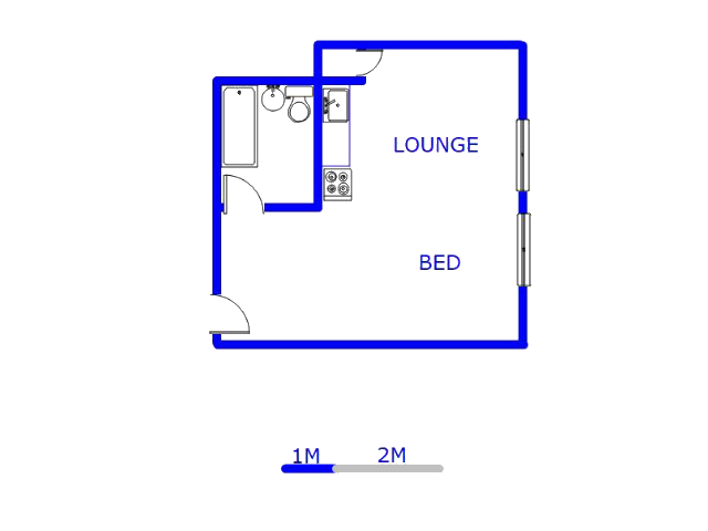 Floor plan of the property in Johannesburg Central