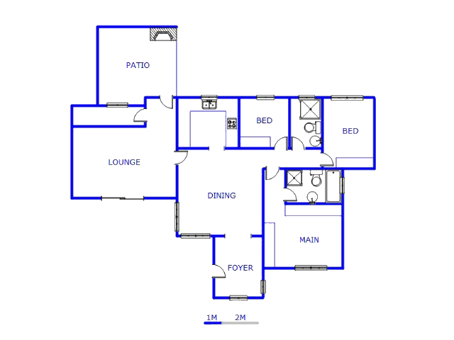 Floor plan of the property in North Riding A.H.