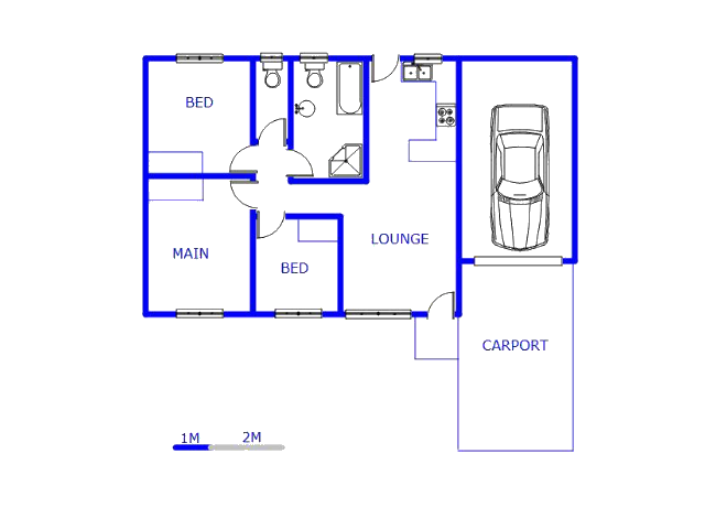 Floor plan of the property in Emalahleni (Witbank) 