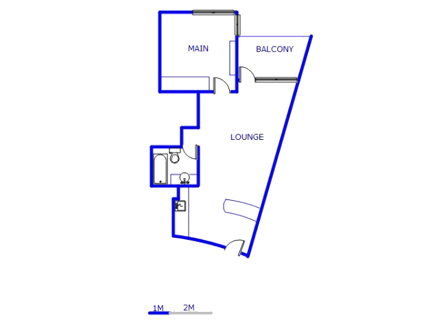 Floor plan of the property in Braamfontein