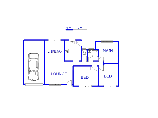 Floor plan of the property in Umlazi