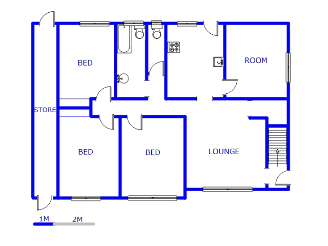 Floor plan of the property in Benoni