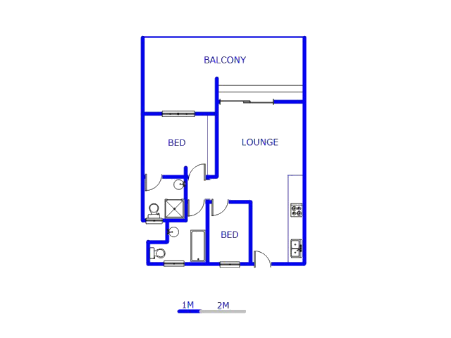 Floor plan of the property in North Riding A.H.