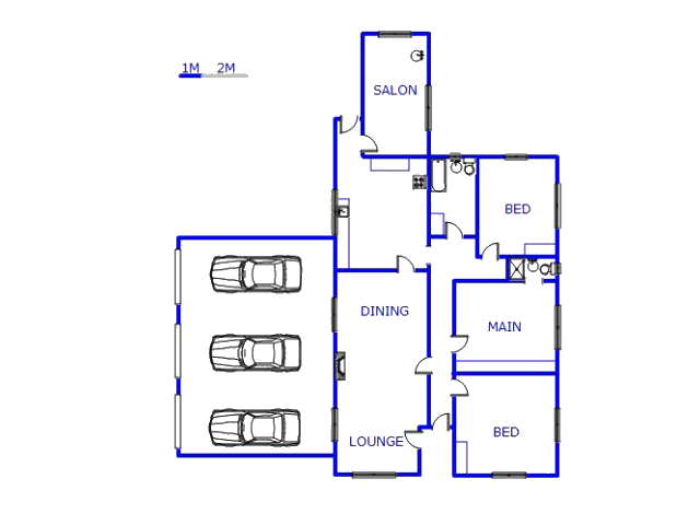 Floor plan of the property in Willemsdal