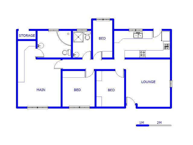 Floor plan of the property in Lenasia South