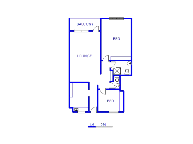 Floor plan of the property in Berea - JHB