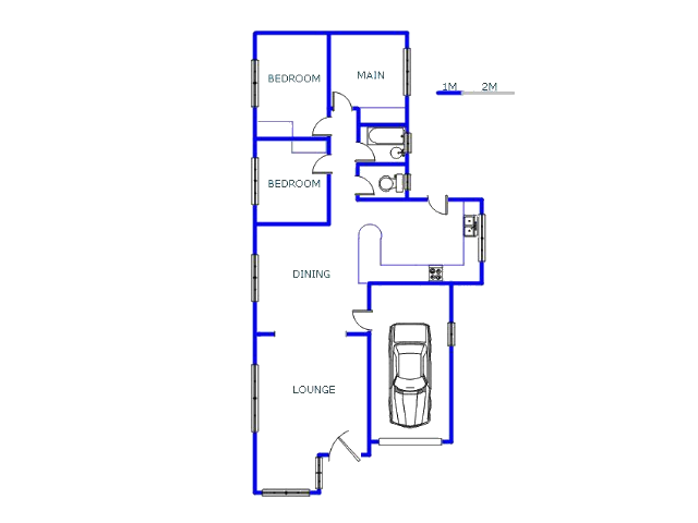 Floor plan of the property in Sebokeng