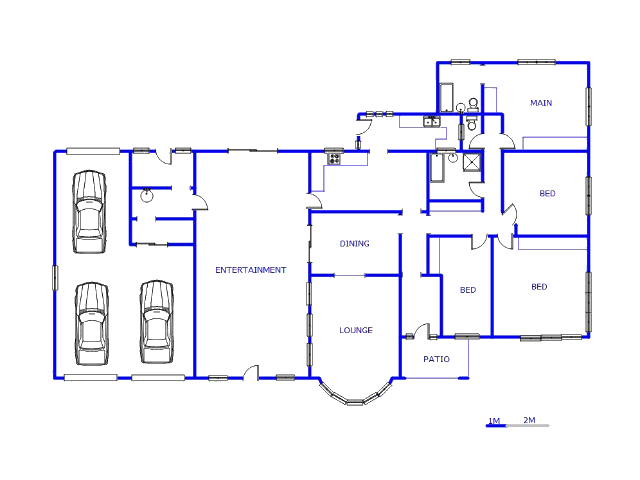 Floor plan of the property in Three Rivers