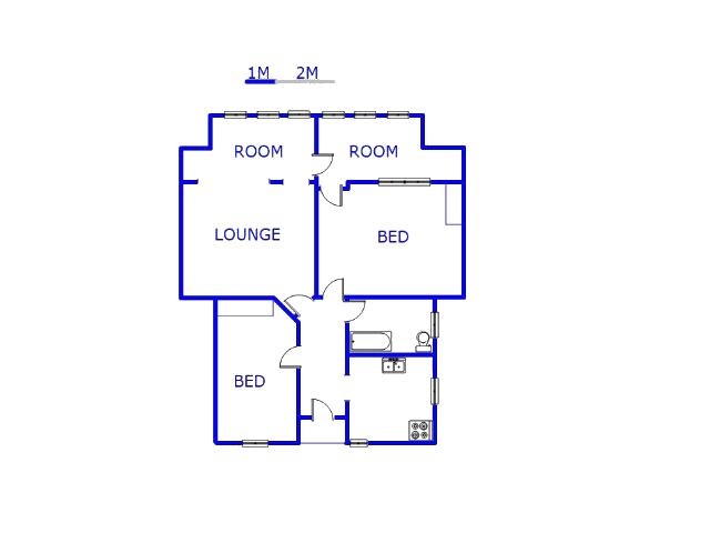 Floor plan of the property in Yeoville