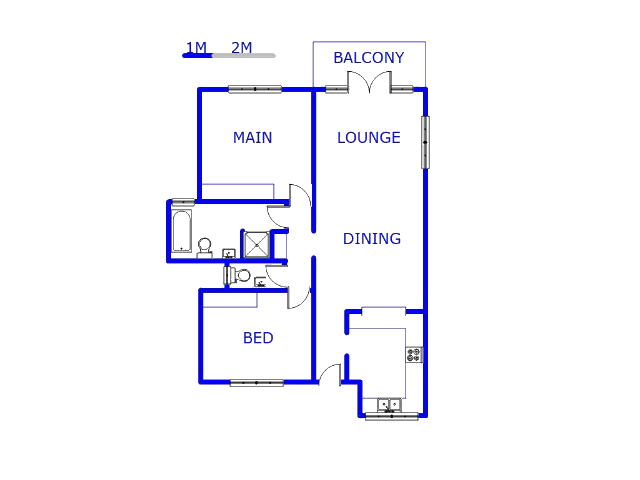 Floor plan of the property in Northcliff