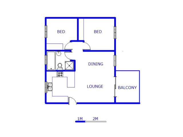 Floor plan of the property in Bendor