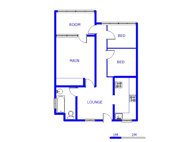 Floor plan of the property in Sunnyside