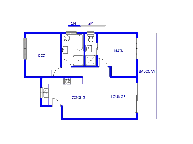 Floor plan of the property in Fourways