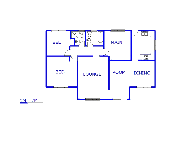 Floor plan of the property in Vanderbijlpark