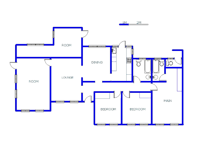 Floor plan of the property in Lenasia South