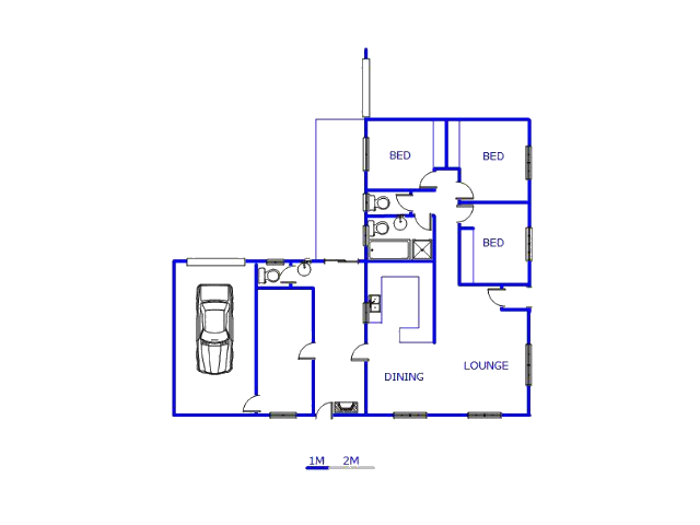 Floor plan of the property in Vredenburg