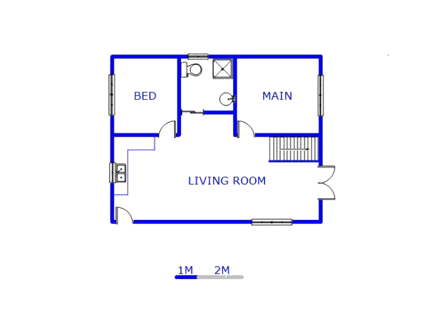 Floor plan of the property in Viljoenskroon