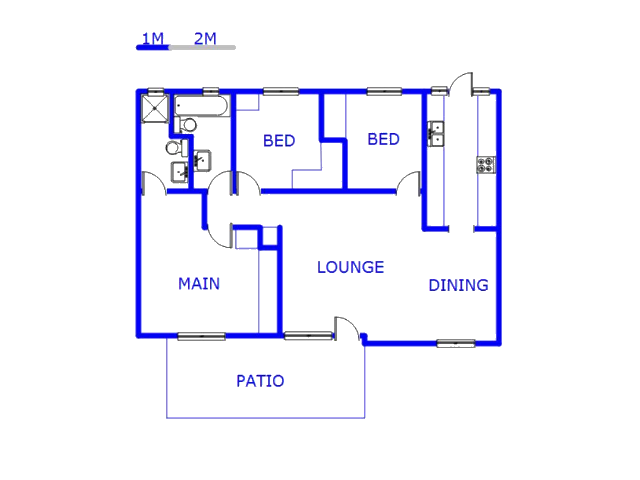 Floor plan of the property in Umgeni Park