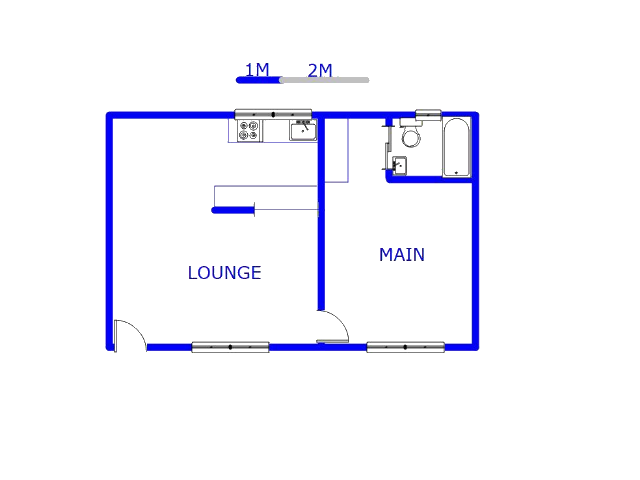 Floor plan of the property in Rouxville - JHB