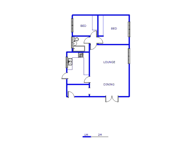 Floor plan of the property in Pinelands