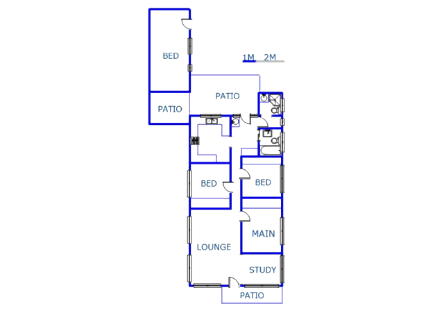 Floor plan of the property in Bothas Hill 