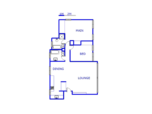 Floor plan of the property in Berea - DBN