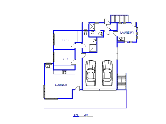 Floor plan of the property in Jeffrey's Bay