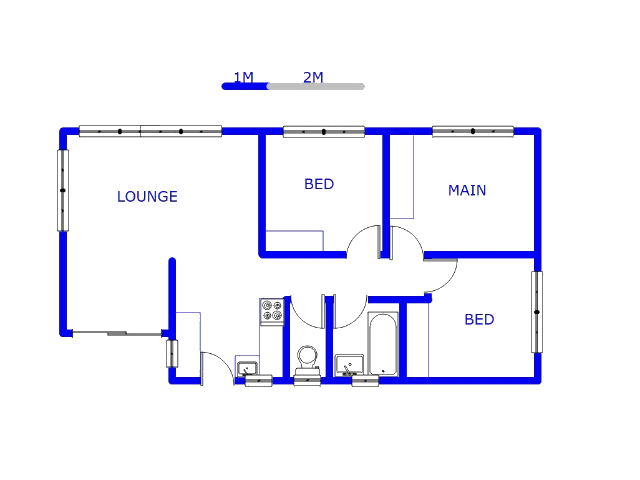 Floor plan of the property in Protea Glen